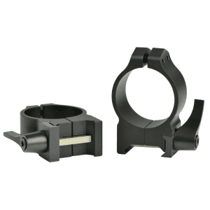 Warne Scope Mounts Maxima 30mm Medium Steel Quick Detach Scope Ring, Matte Black - 214LM