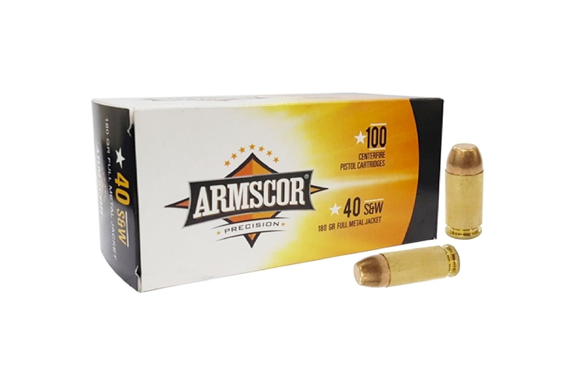 Armscor 40S&amp;W ARM50316 180 Grain Full Metal Jacket Ammunition Handgun Ammunition - 1200 Rounds