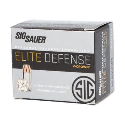 SIG Sauer E357M-20 Ammo 357Mag 125Gr Elite V-Crown Jhp 200 Rd