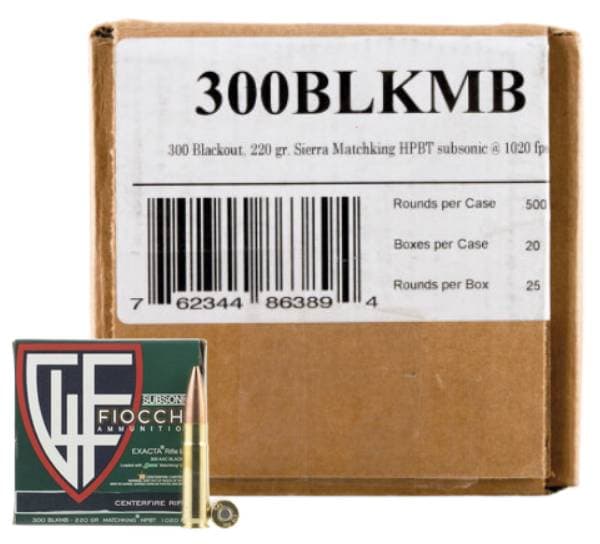 Fiocchi 300BLKMB Extrema 300 Aac Blackout 220 GR Boat Tail Hollow Point 500 RD Case
