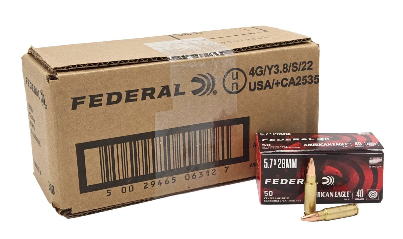 Federal AE5728A American Eagle 5.7x28mm 40 GR Ammunition 50 RD Box 1