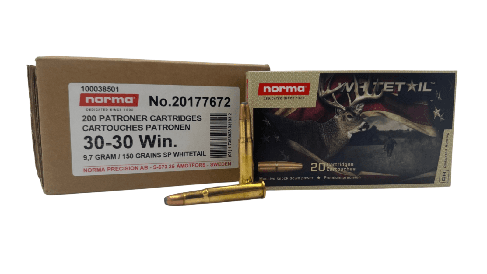 Norma 20177672 Whitetail .30 30 Win 150 GR SP 200RD Case