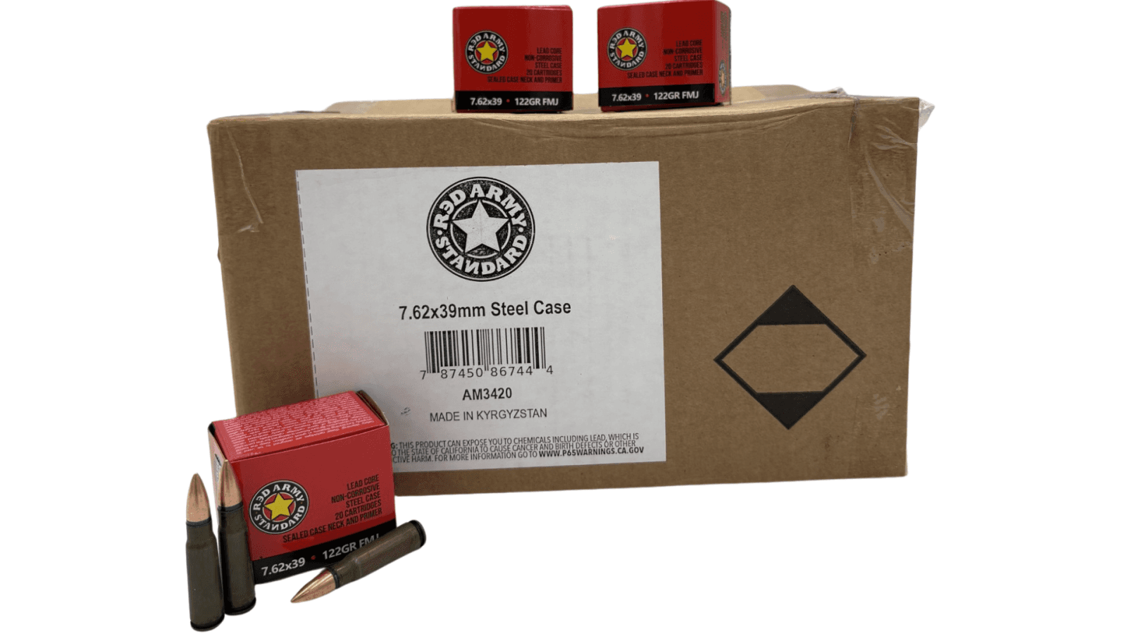 Cent Ammo Red Army Std 7.62X39 FMJ 122GR 1000RD
