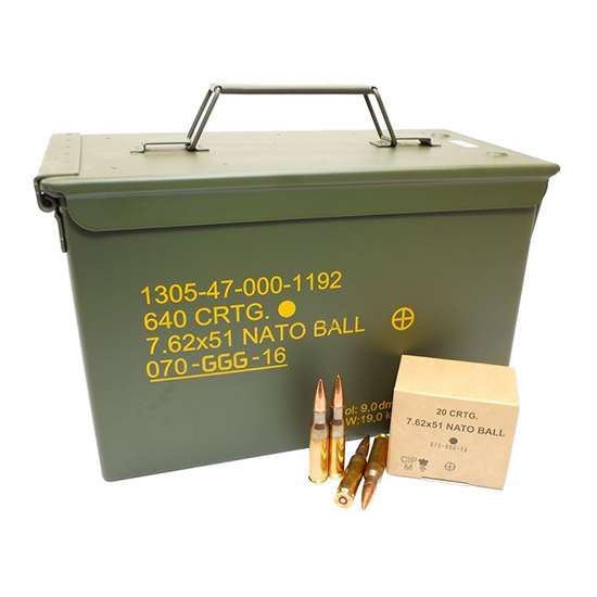 GGG AMMO 7.62X51 NATO M80 BALL 640RD M2A1 CANcen