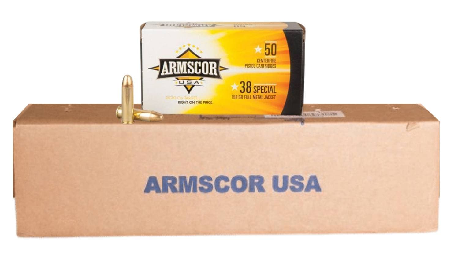 Armscorusa .38 Special 158 GR Full Metal Jacket FMJ 1000RD Case 20x50rd Boxes