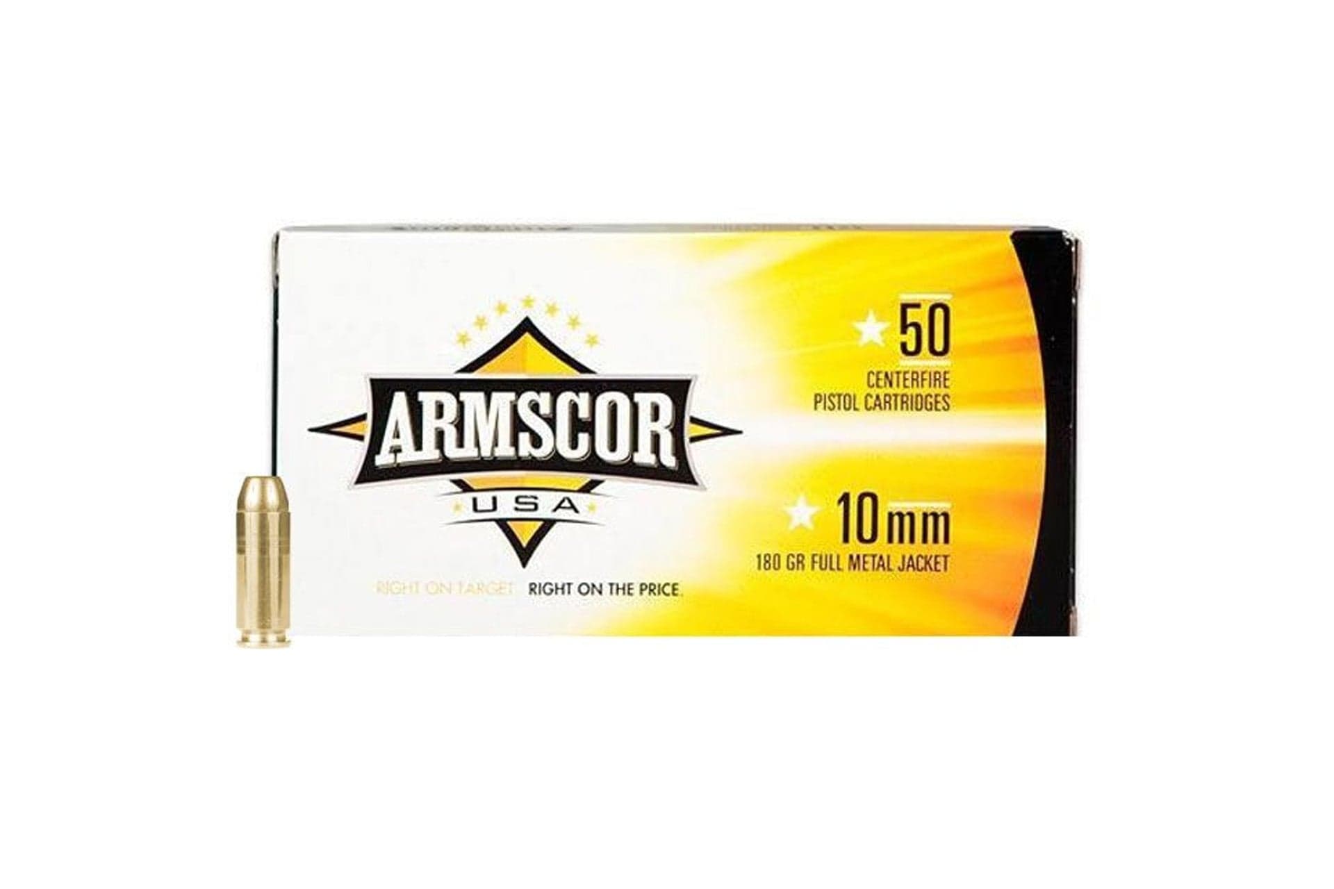 Armscor 10mm FAC10-2N 180 Grain FMJ Ammo Handgun Ammo - 1000 Rounds