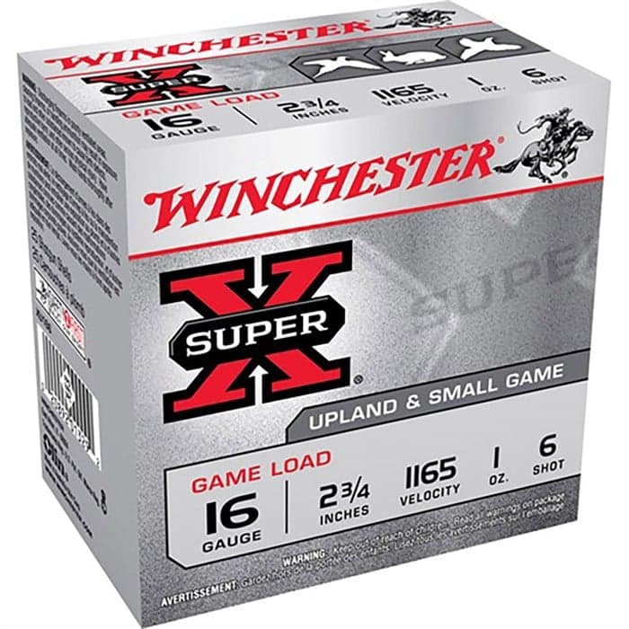 Super-X 16 Gauge 2-3/4" 1oz #8 Shot 250/Case