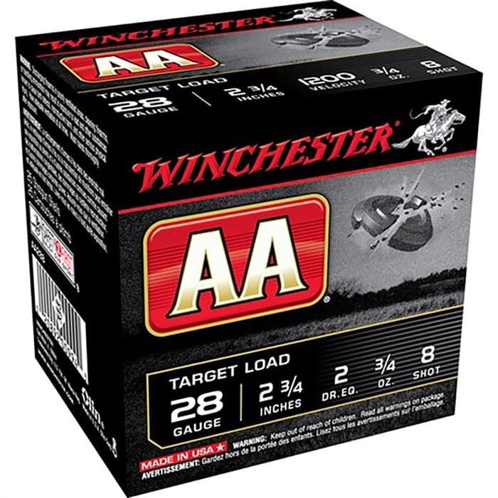 AA 28 Gauge 2-3/4" 3/4oz #9 Shot 250/Case
