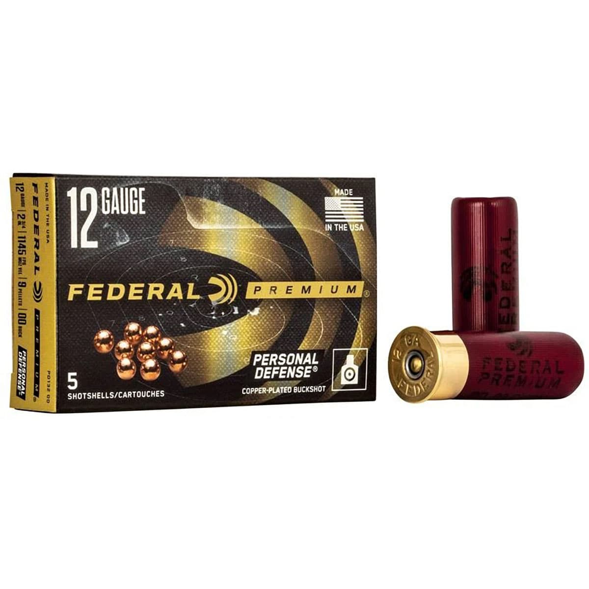 Premium Personal Def 12GA 2-3/4" 9-Pellet #00 Buck 250/Case
