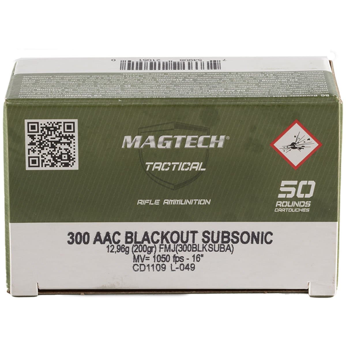 First Defense Tactical Subsonic 300 BLK 200gr FMJ 1,000/Case