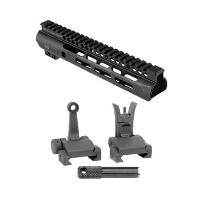Midwest Industries Midwest Industries Ar-15 Slim Line Handguards W/ Flip-Up Combat Sights - 9.25" Slim Line Handguard W/ Flip-Up Combat Sights - view 1