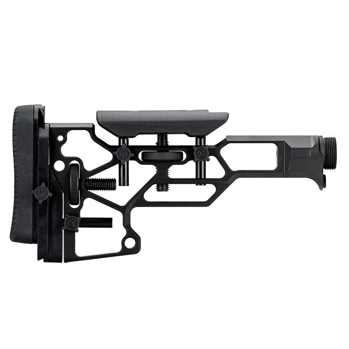Mdt Mdt Skeleton Carbine Stock With Cheek Riser 9.75in Black - view 2