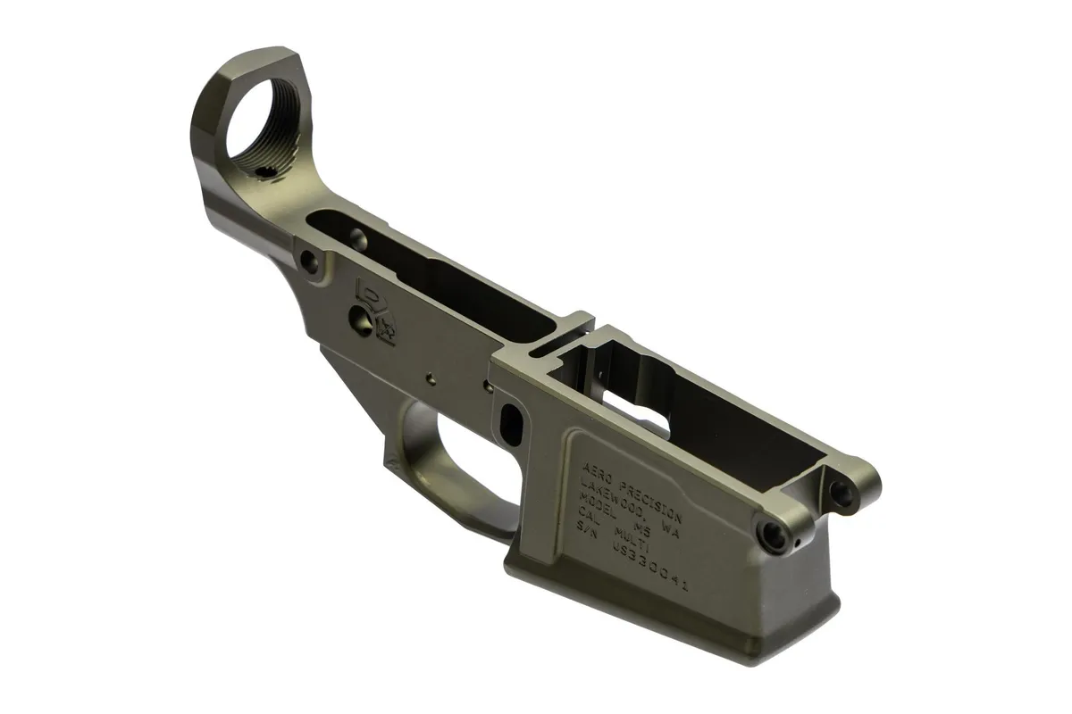 Aero Precision M5 AR-10 Stripped Lower Receiver Anodized OD Green - Lower Receiver for AR-15 - view 2