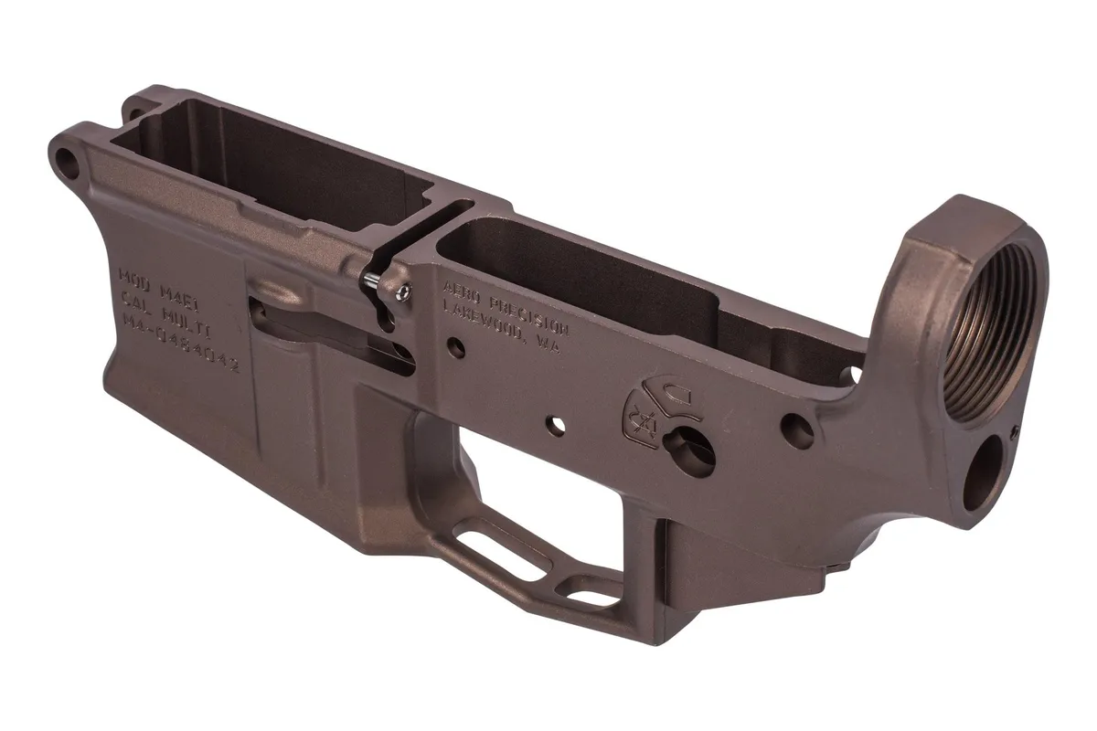 Aero Precision M4E1 Stripped Lower Receiver - Kodiak Brown Anodized - Lower Receiver for AR-15 - view 3