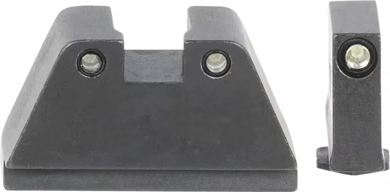 AmeriGlo Sight Set Front/Rear, Green/Green/Black - GL-814 - Iron Sights for AR-15 - view 1