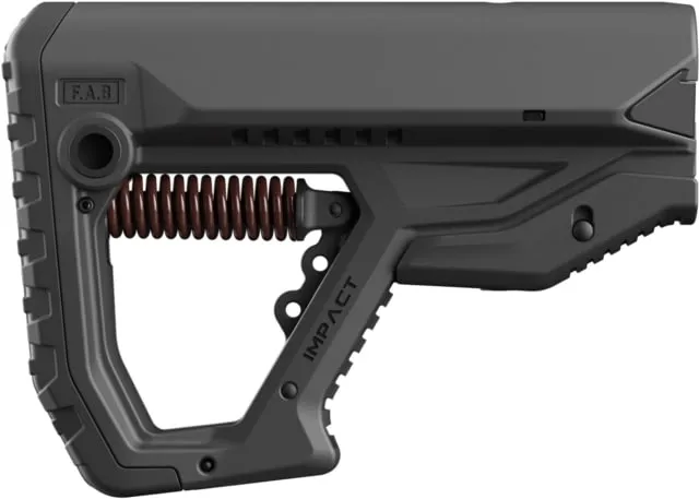 FAB Defense GL-Core Black Recoil Reduction Buttstock - High-Impact Buttstock for Enhanced Shooting Comfort and Control - FXCIMPACTCPB - Stock & Brace for AR-15 - view 1