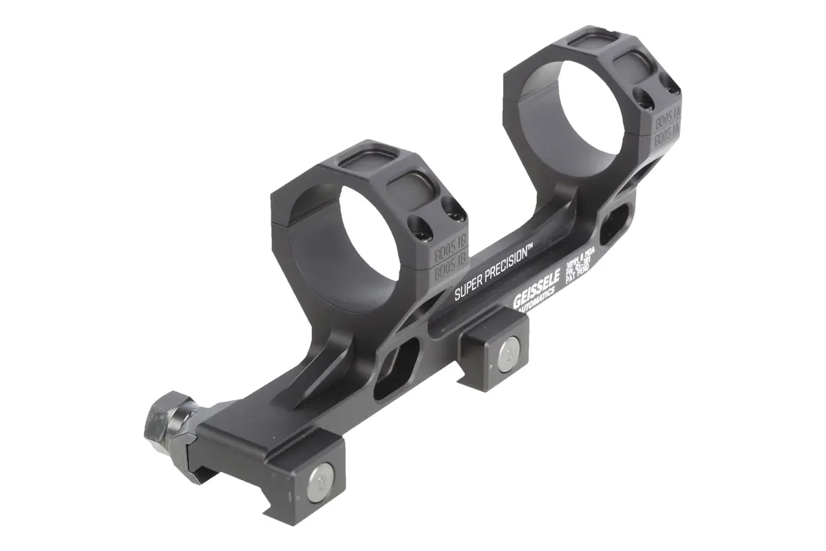 Geissele Automatics Super Precision AR-15/M4 30mm 7075 T6 Aluminum Extended Scope Mount, Hardcoat Anodized Black - 05381B - Optic Mount - view 2