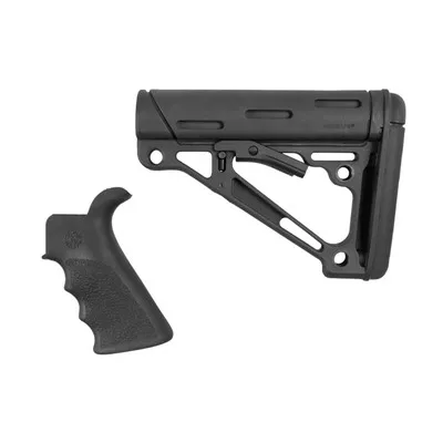 Hogue Ar-15 Fg Bt Grip& Overmold Buttstock Collapsible Comm Blk - Stock & Brace for AR-15 - view 1