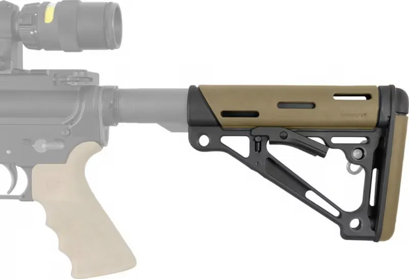 Hogue Ar-15 Overmolded Buttstock Collapsible Comm Fde Rubber - Stock & Brace for AR-15 - view 2