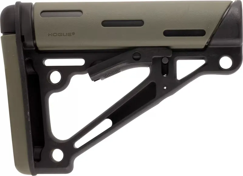 Hogue OverMolded Reinforced Polymer Collapsible Buttstock, Olive Drab Green - 15250 - Stock & Brace for AR-15 - view 2