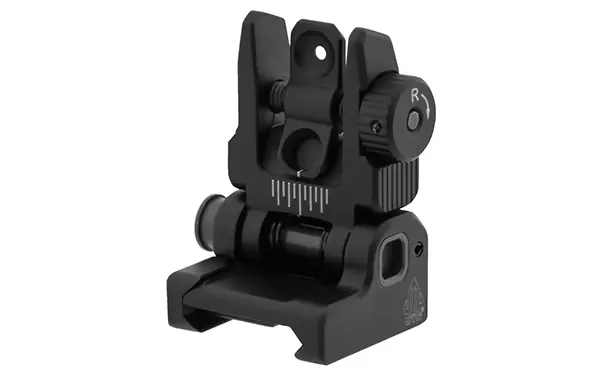 Leapers/UTG Leapers Utg Accu-Sync Spring-Loaded Ar15 Flip-Up Rear Sight - Black - Rear Sight for AR-15 - view 1