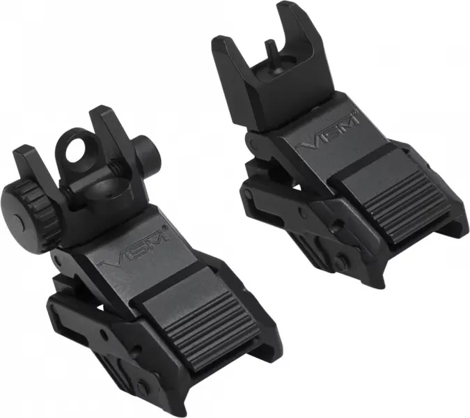 NcStar Pro Series Sight Front/Rear Flip Up, Black - VMARFLC - Iron Sights for AR-15 - view 2
