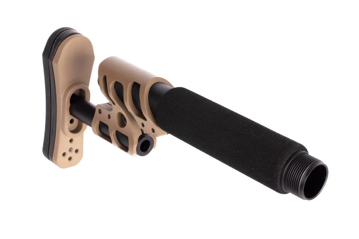 Odin Works Zulu Adjustable Stock Kit w/ Padded Pistol Buffer Tube & End Plate, Flat Dark Earth - Stock & Brace for AR-15 - view 1