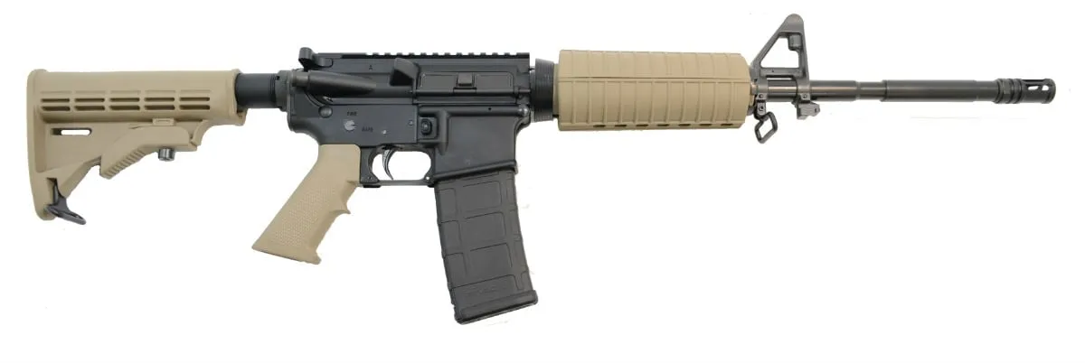 Palmetto State Armory PSA PA-15 16"Nitride M4 Carbine 5.56 NATO Classic AR-15 Rifle, FDE - Complete Rifle - view 1