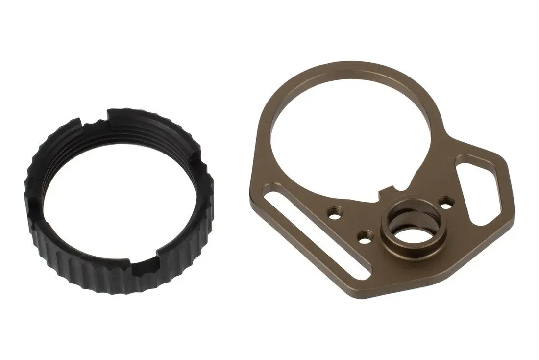 Strike Industries Multi-Function End Plate With Anti-Rotation Castle Nut - Fde - End Plate for AR-15 - view 1