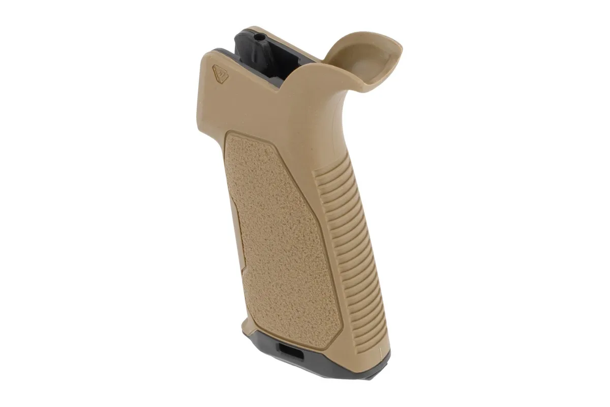 Strike Industries Overmolded Enhanced Ar-15 Pistol Grip - 15 Degree - Flat Dark Earth - Pistol Grip for AR-15 - view 3