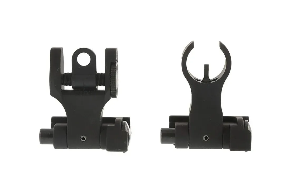 Troy Industries Offset Sight Set - Hk Front and Round Rear - Black - Front Sight for AR-15 - view 1