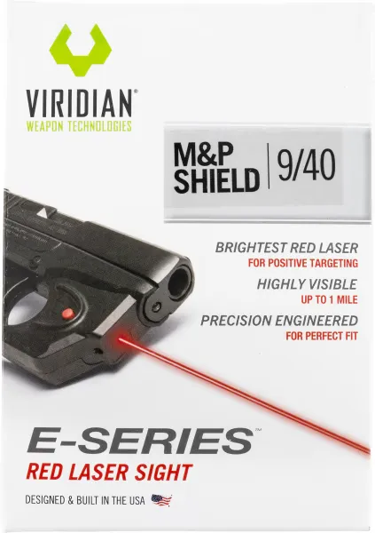 Viridian Weapon Technologies E-Series, Red Laser, Fits Smith & Wesson Shield 9/40, Black - Laser - view 1