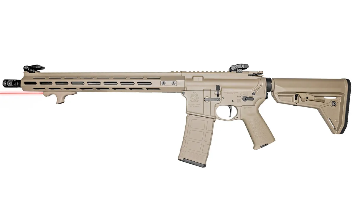 Viridian Weapon Technologies HS1 Hand Stop, Red Laser, Fits M-lok, Flat Dark Earth - Foregrip for AR-15 - view 2