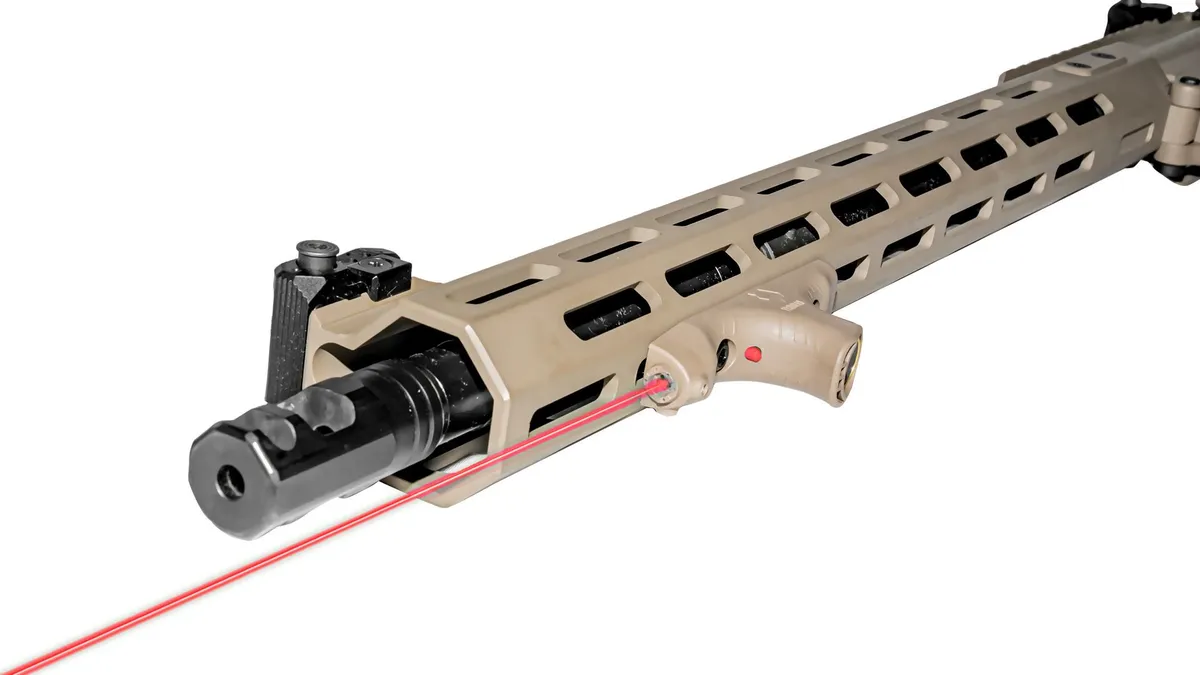 Viridian Weapon Technologies HS1 Hand Stop, Red Laser, Fits M-lok, Flat Dark Earth - Foregrip for AR-15 - view 4