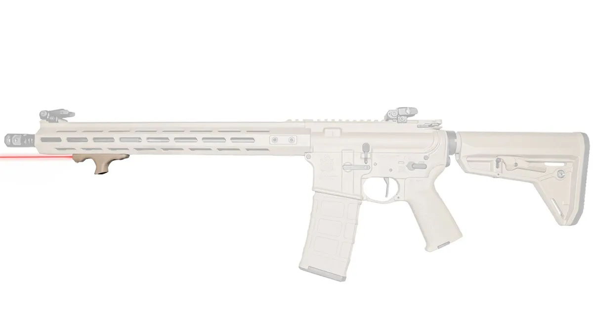 Viridian Weapon Technologies HS1 Hand Stop, Red Laser, Fits M-lok, Flat Dark Earth - Foregrip for AR-15 - view 1