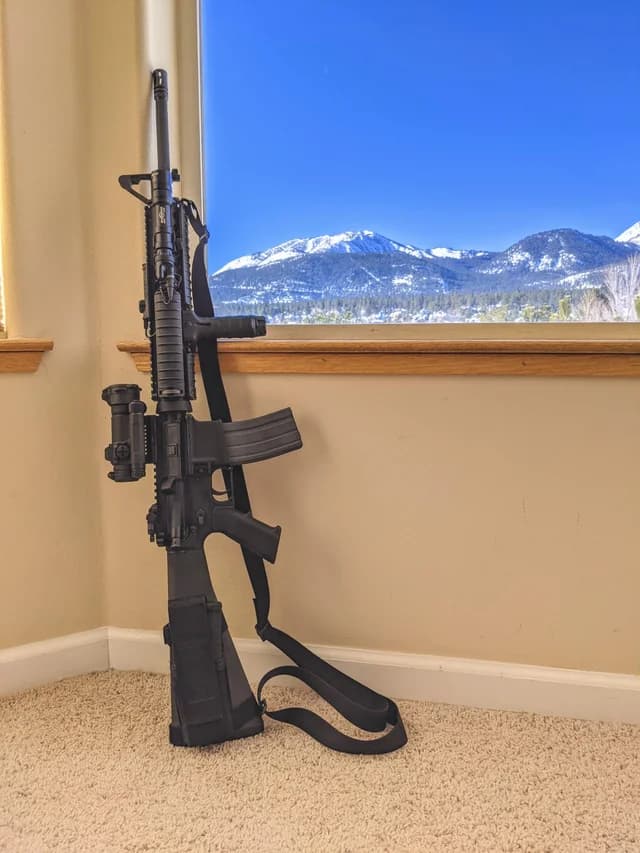 Colt AR-15A4 with a view of South Reno, Nevada