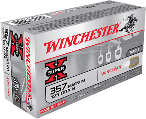 Winchester Super X 357 Magnum 125 Grain Winclean Brass Enclosed Base WC3571 (Box)