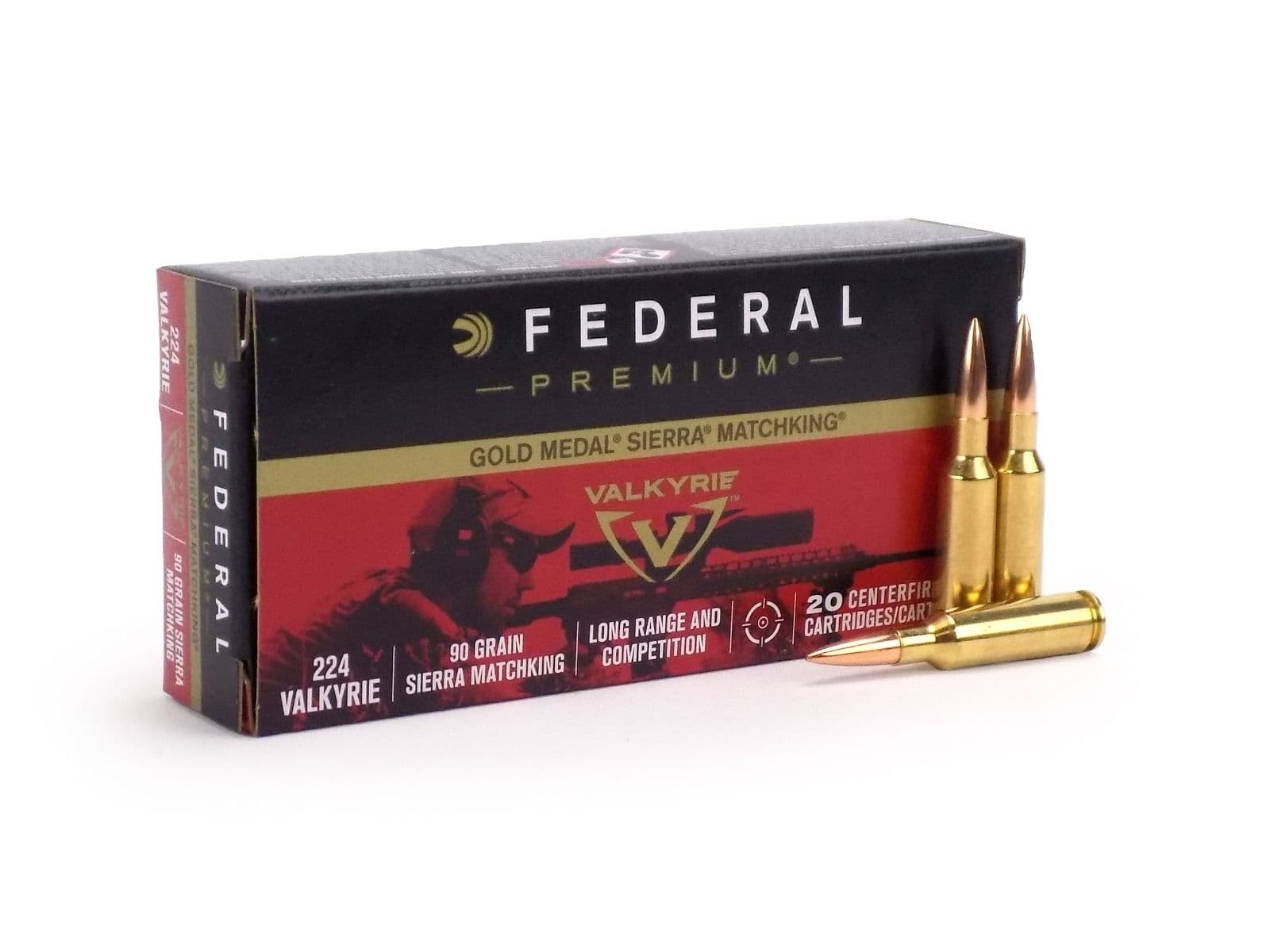 Federal Gold Medal 224 Valkyrie 90 Grain Sierra MatchKing