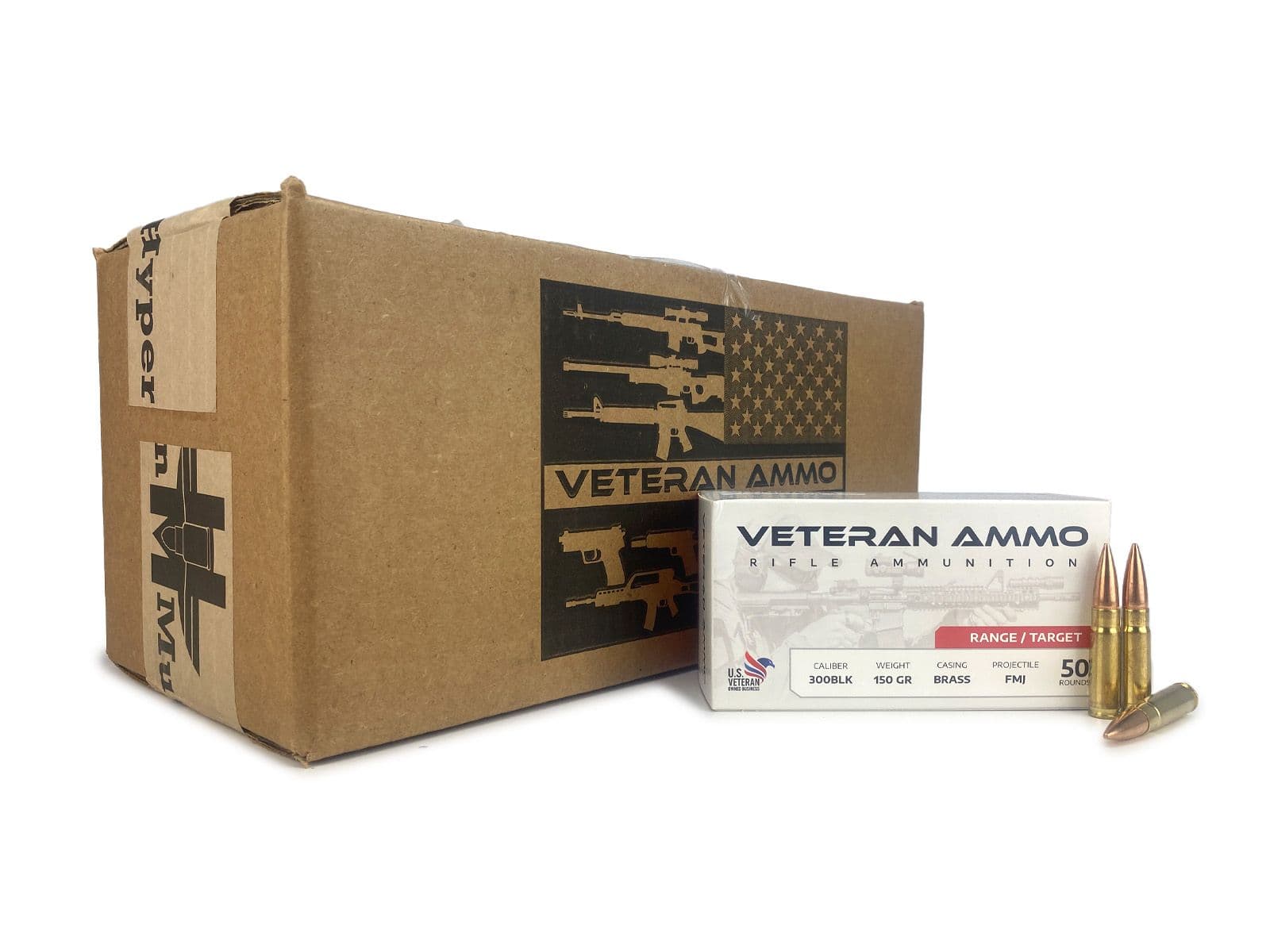 Hyperion Munitions Veteran Ammo 300 Blackout 150 Gr FMJ (Case)