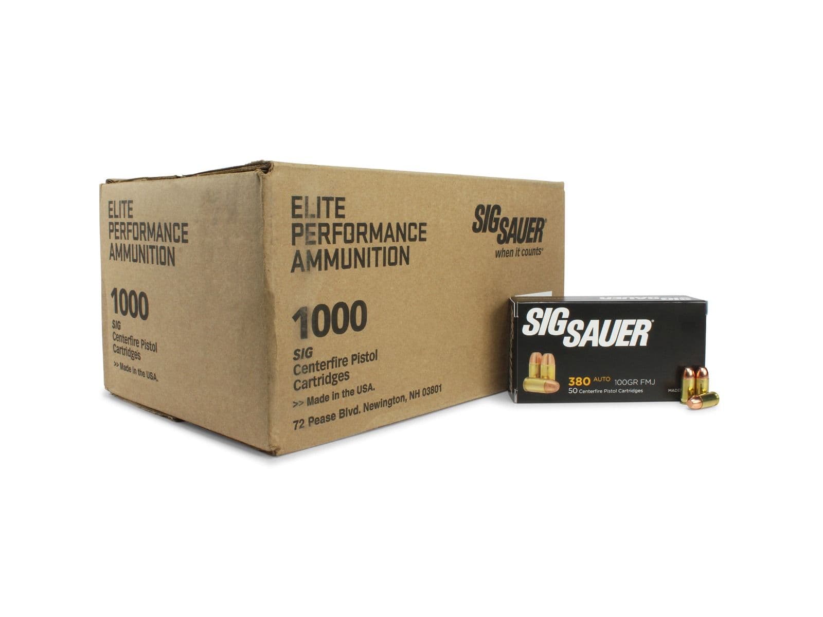 Sig Sauer Elite Performance .380 ACP 100 Gr FMJ (Case)