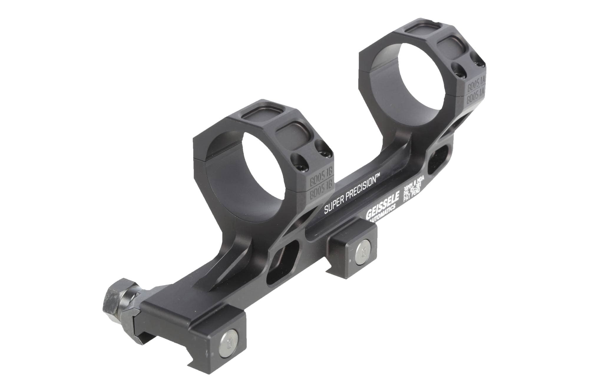 Geissele Automatics Geissele Automatics Super Precision AR-15/M4 30mm 7075 T6 Aluminum Extended Scope Mount, Hardcoat Anodized Black - 05381B - view 2